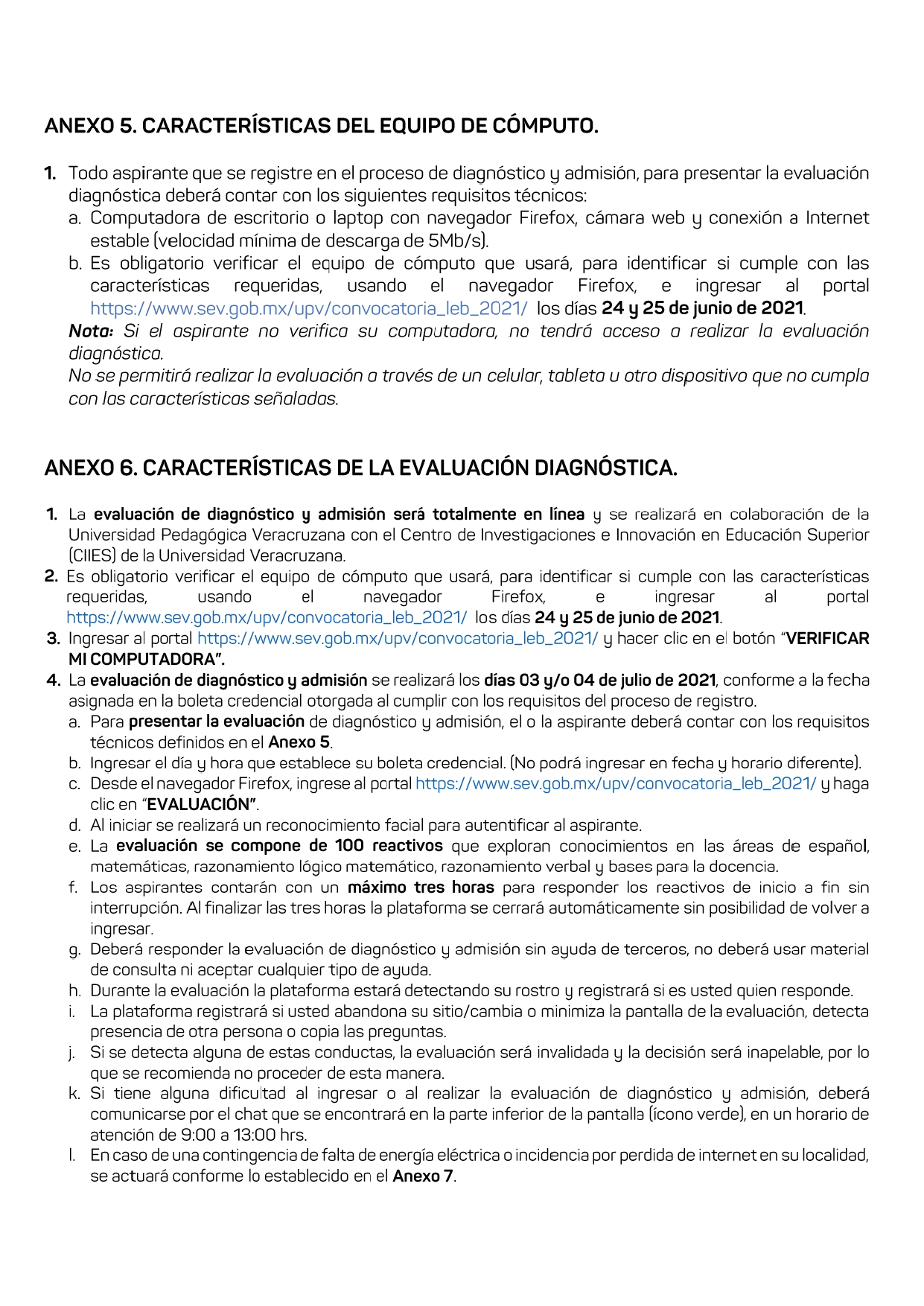 Convocatoria Licenciaturas 2021 Anexos