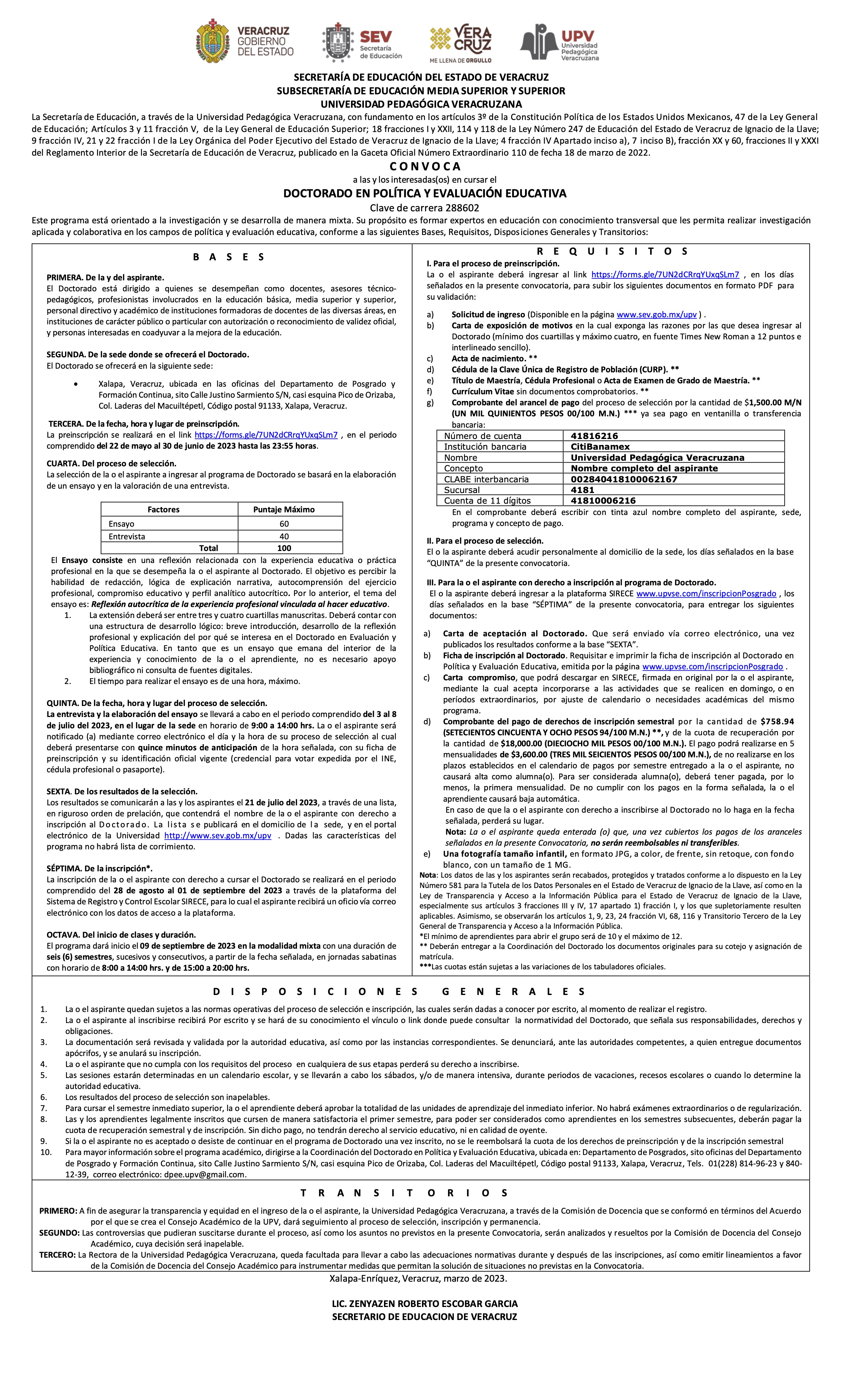 CONVOCATORIA VF DOCTORADO 2023