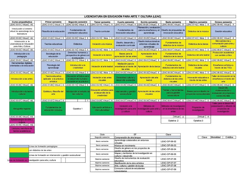 malla curricular LEAC