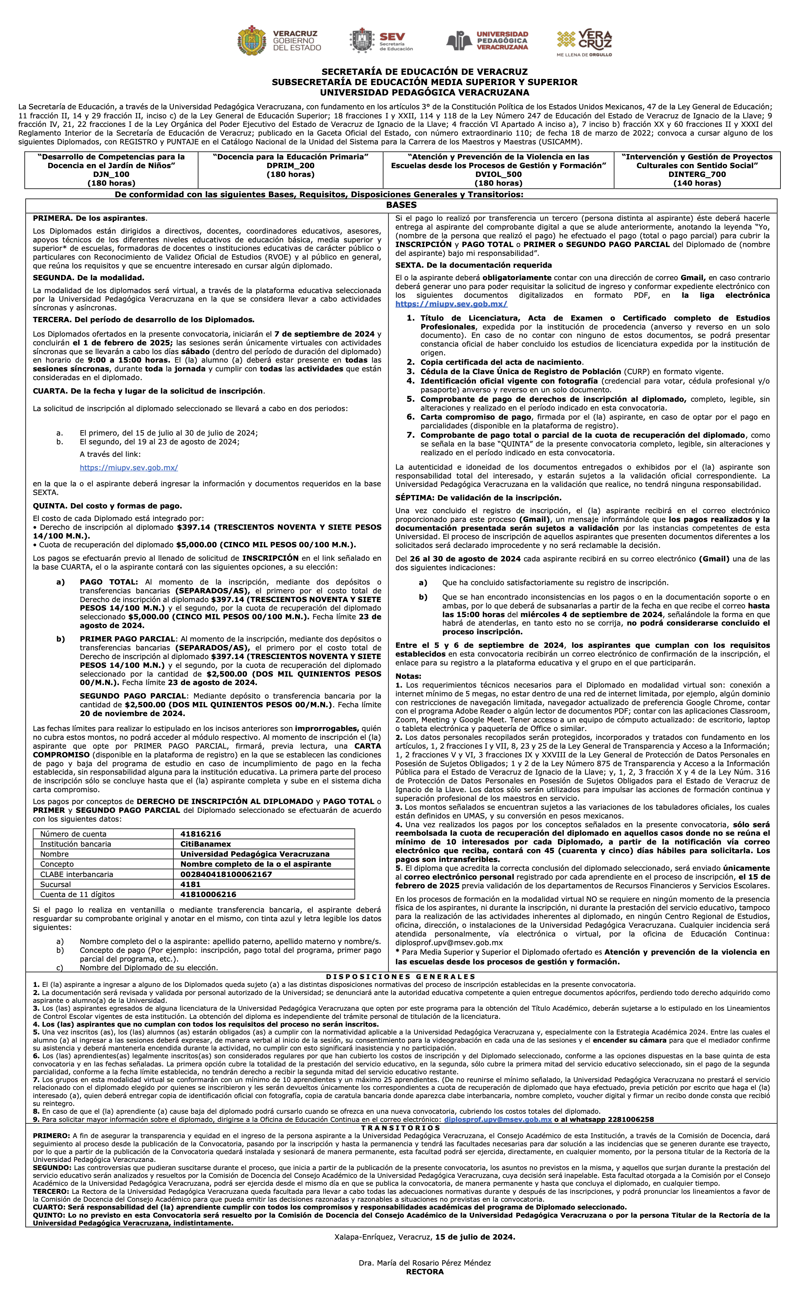Convocatoria Formación Supervisores
