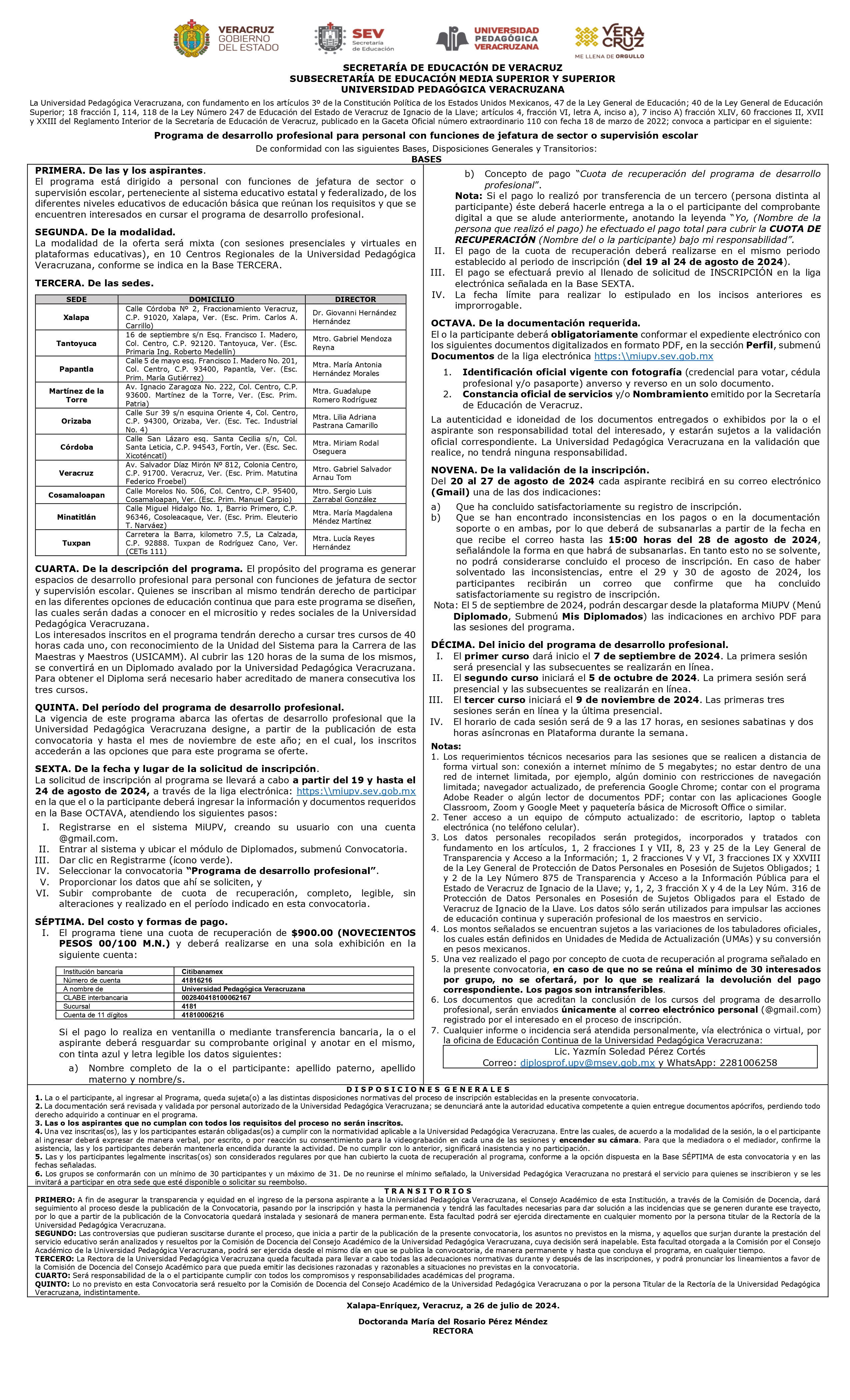 Convocatoria Formación Supervisores